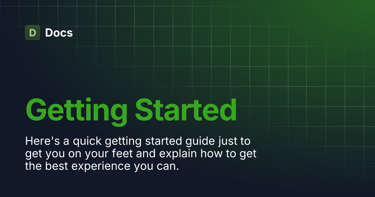 Getting Started | Docs